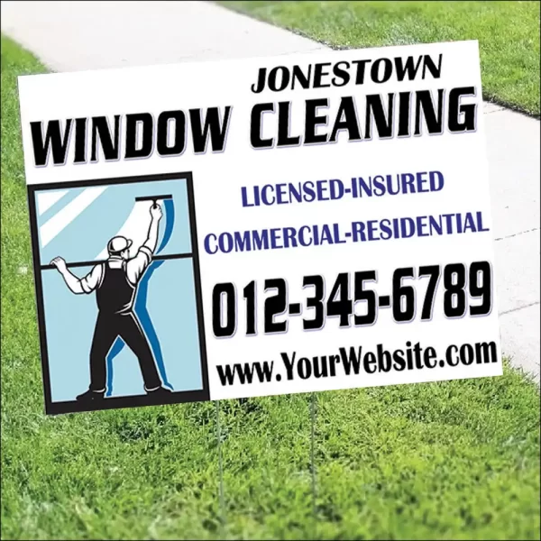 Window Cleaning Yard Sign